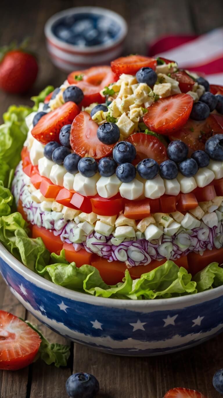 4th of July Patriotic Salad