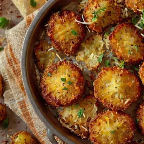 Crispy Garlic Parmesan Crusted Potatoes Recipe