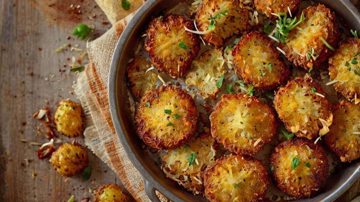 Crispy Garlic Parmesan Crusted Potatoes Recipe