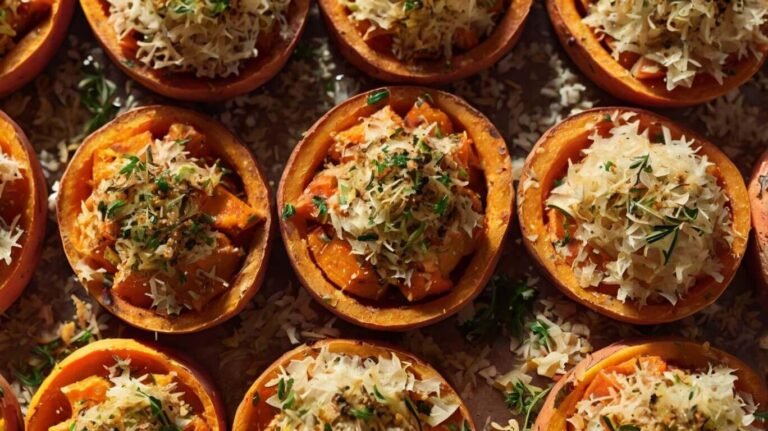 Roasted Sweet Potatoes with Garlic and Parmesan Recipe