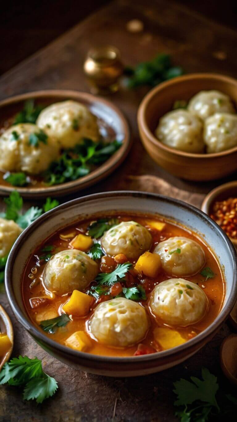 Tamale Soup with Tamale Dumplings
