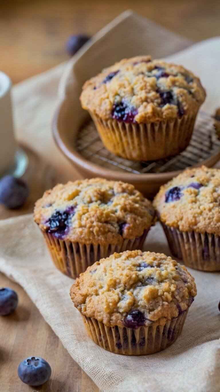 Blueberry Muffins With Streusel Crumb
