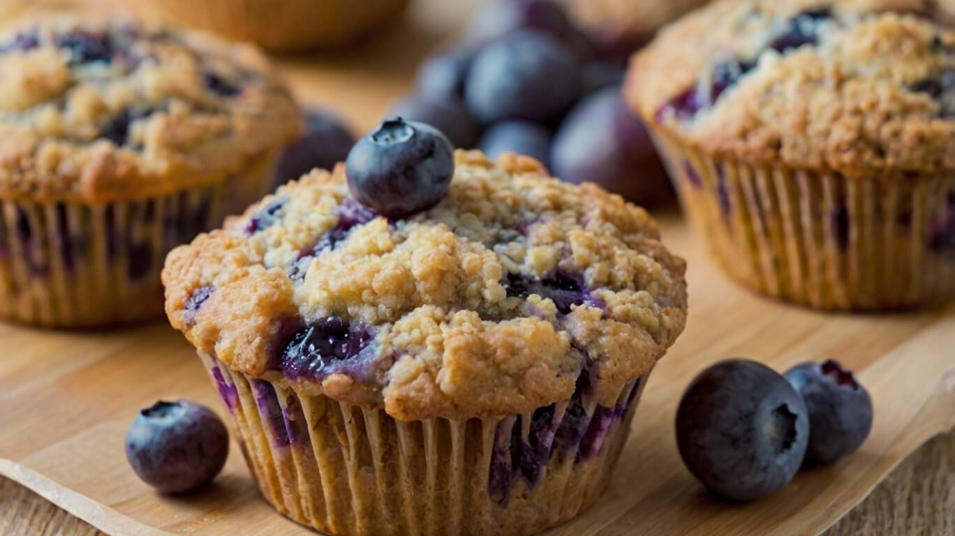 Blueberry Muffins With Streusel Crumb Topping