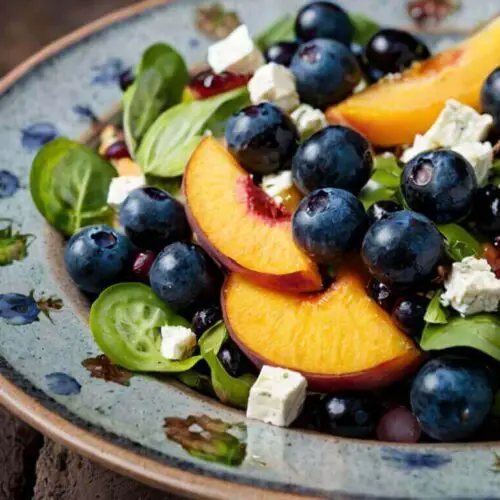Blueberry Peach Feta Salad Recipe