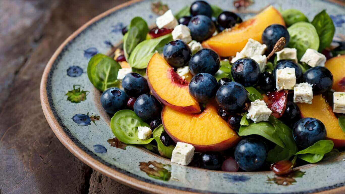 Blueberry Peach Feta Salad Recipe