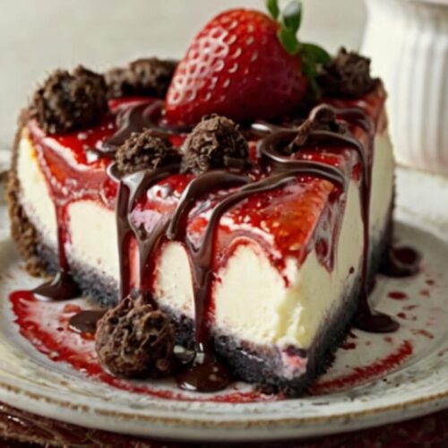 Chocolate Strawberry Swirl Cheesecake Recipe
