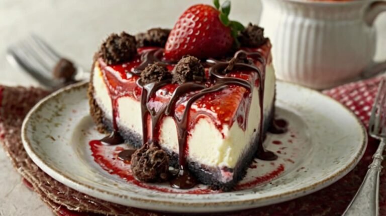 Chocolate Strawberry Swirl Cheesecake Recipe