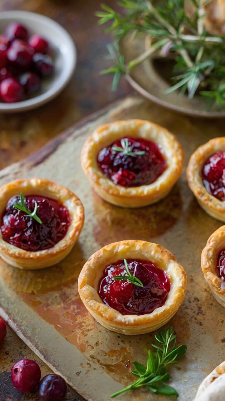 Cranberry Brie Mini Tarts