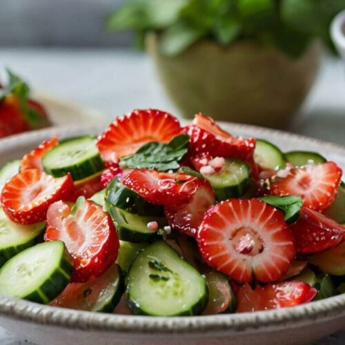 Cucumber Strawberry Salad Recipe