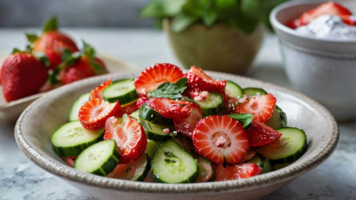 Cucumber Strawberry Salad Recipe