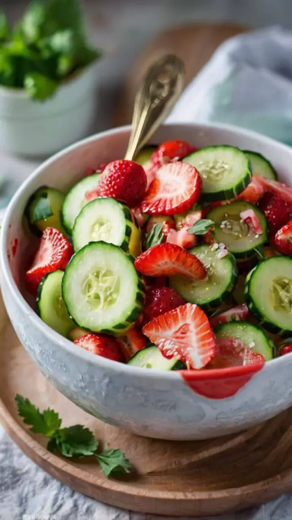 Cucumber Strawberry Salad