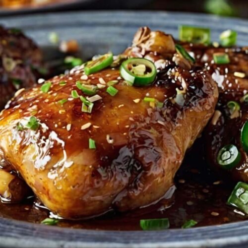 Honey Garlic Slow Cooker Chicken Thighs Recipe