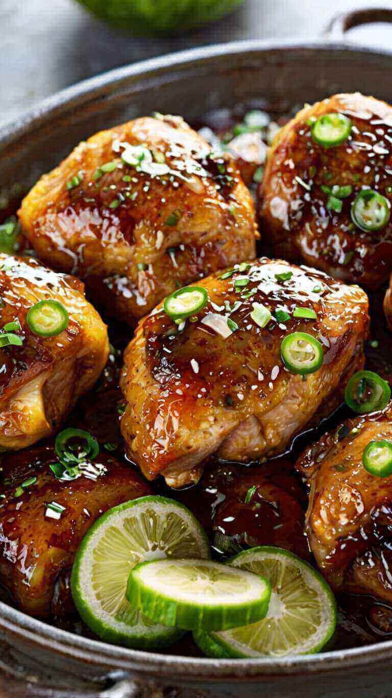 Honey Garlic Slow Cooker Chicken Thighs 
