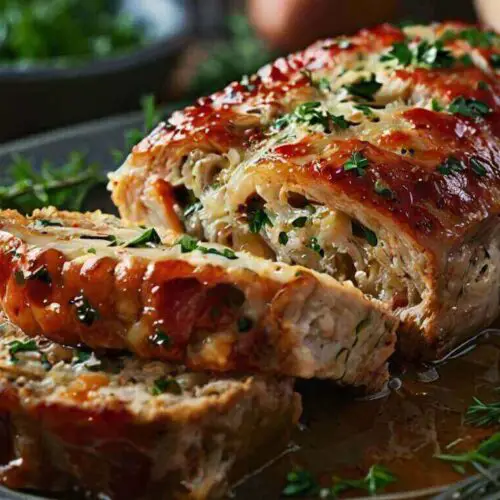 Garlic Parmesan Chicken Meatloaf Recipe