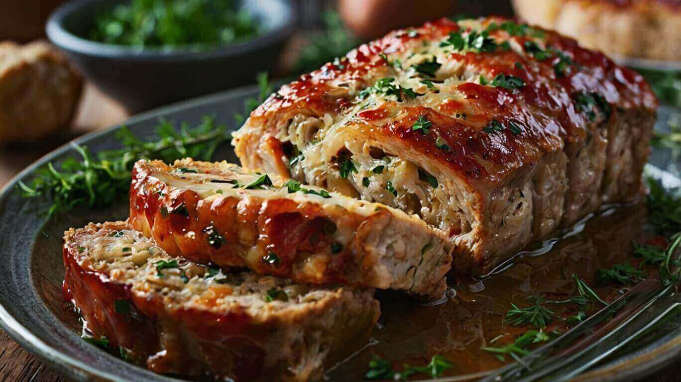 Garlic Parmesan Chicken Meatloaf Recipe