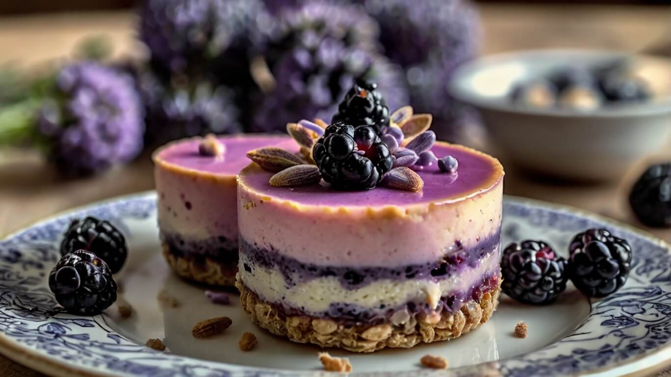 Mini Blackberry Lavender Cheesecakes Recipe