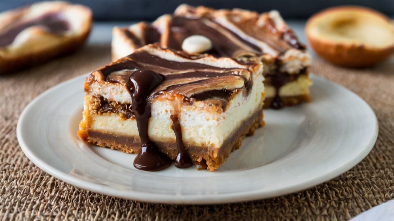 Nutella Cheesecake Bars Recipe
