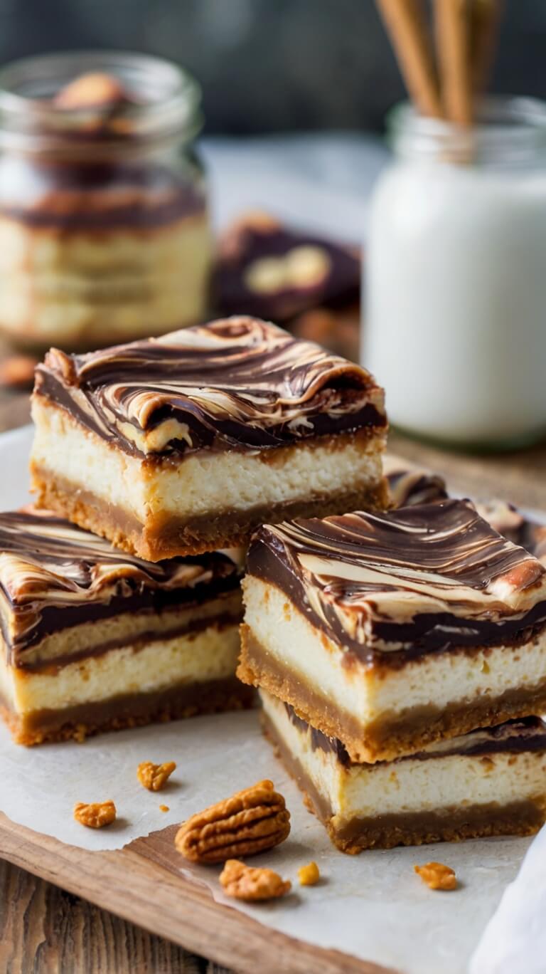 Nutella Cheesecake Bars