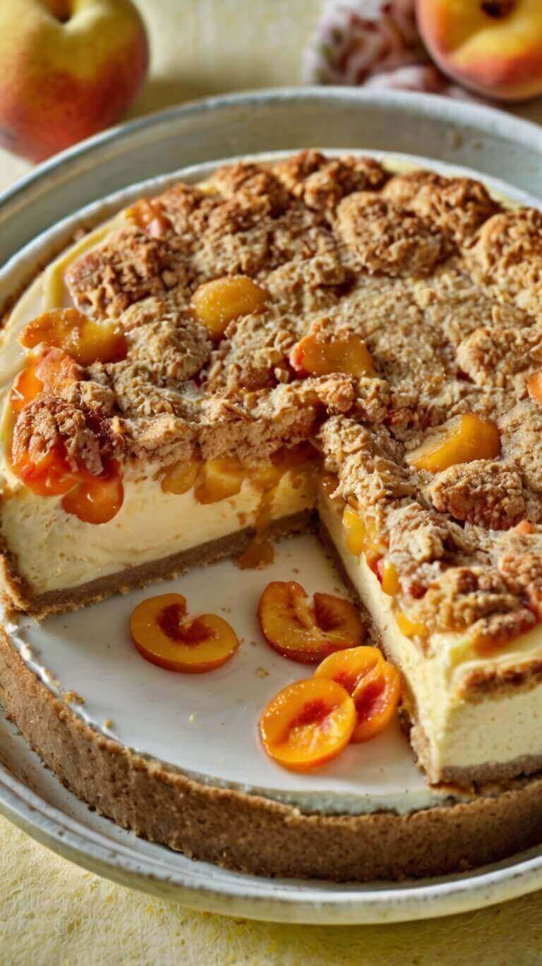 Peach Cobbler Cheesecake