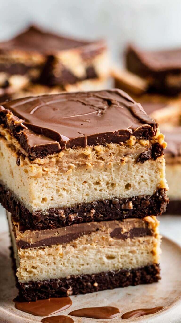 Peanut Butter Cup Cheesecake Brownies
