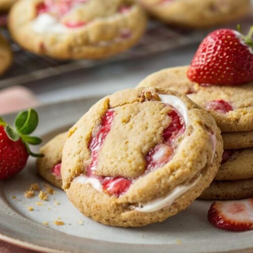 Strawberry Cheesecake Stuffed Cookies Recipe