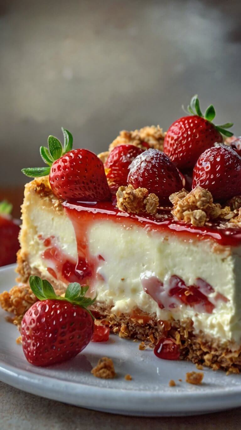 Strawberry Crunch Cheesecake