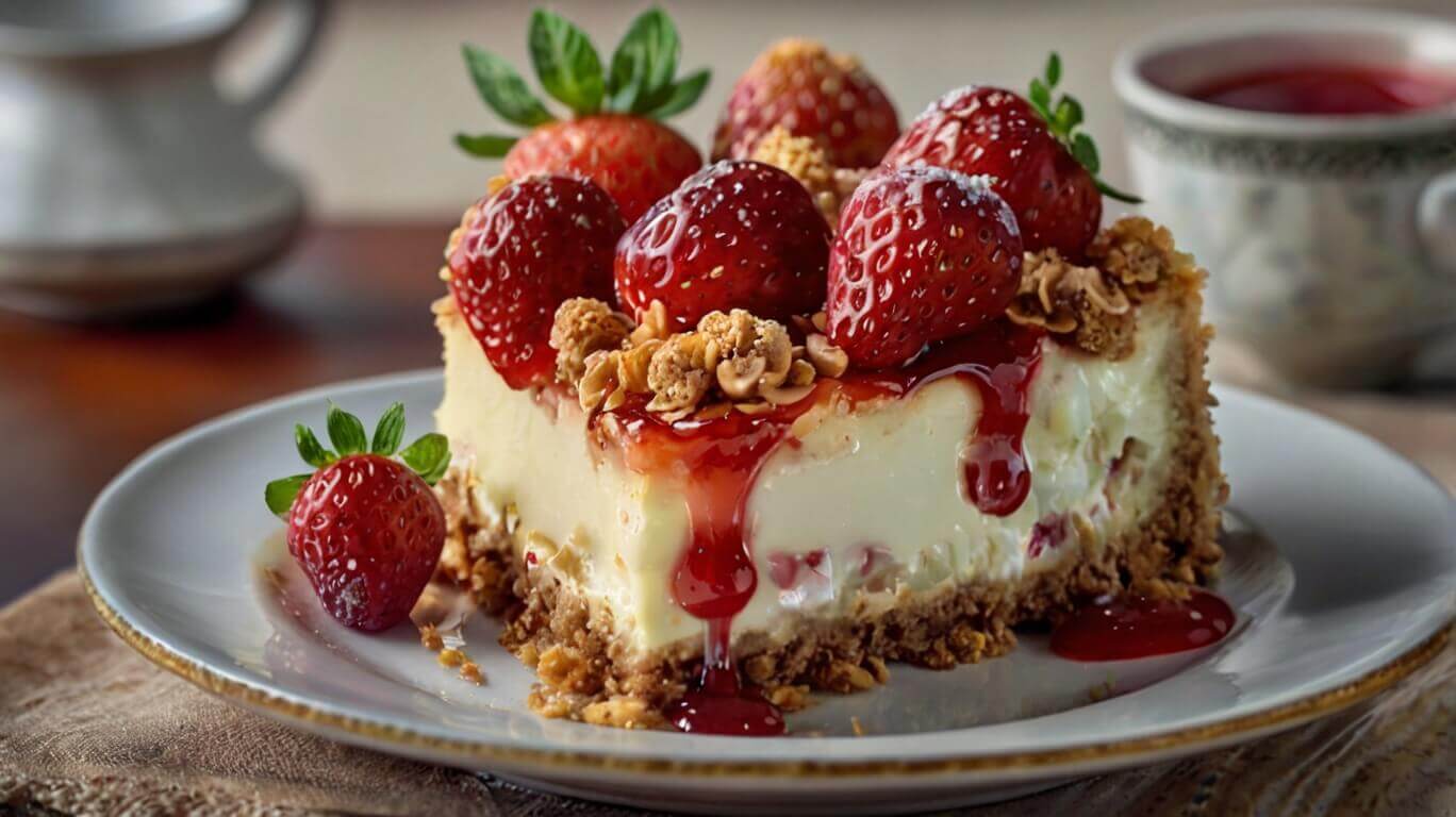 Strawberry Crunch Cheesecake Recipe