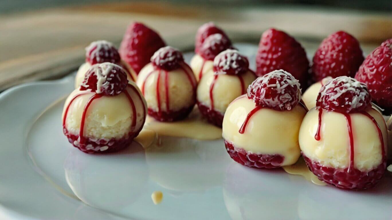 White Chocolate Raspberry Cheesecake Balls Recipe
