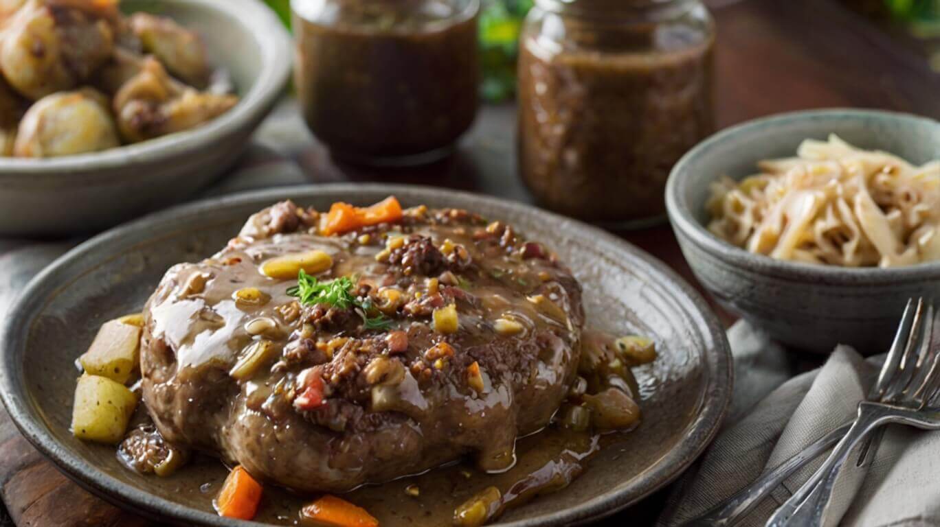 Amish Hamburger Steak Bake Recipe