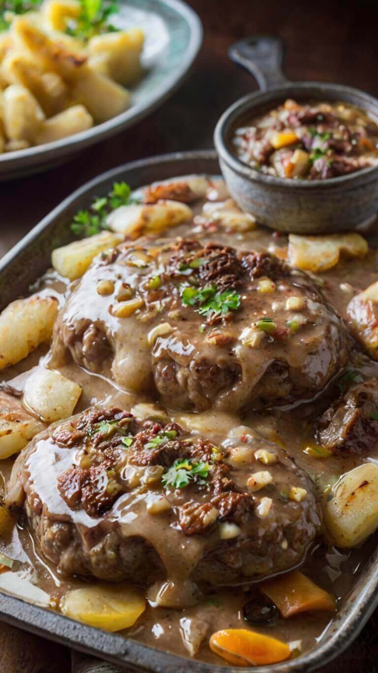 Amish Hamburger Steak Bake