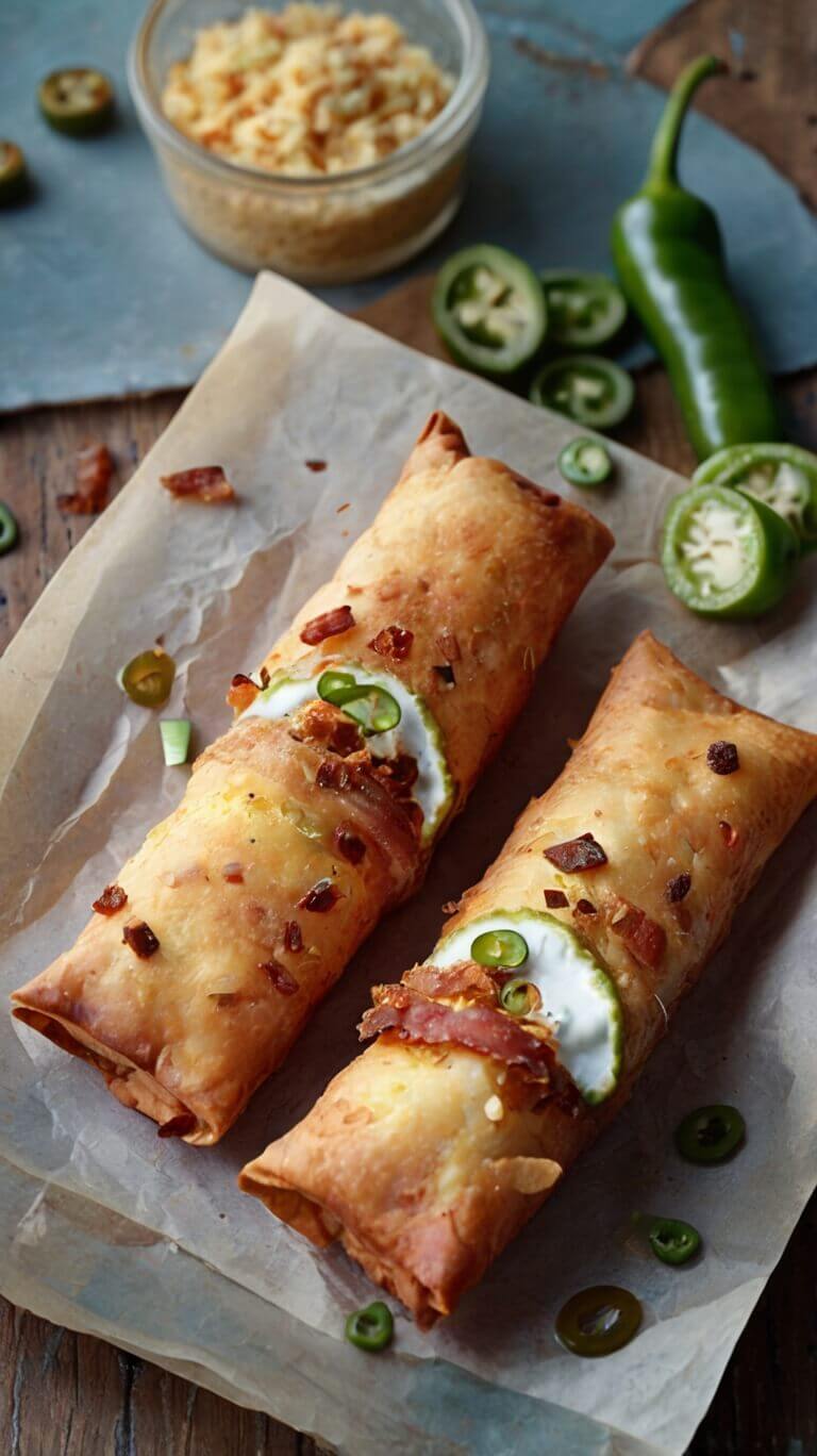 Bacon Jalapeno Popper Eggrolls