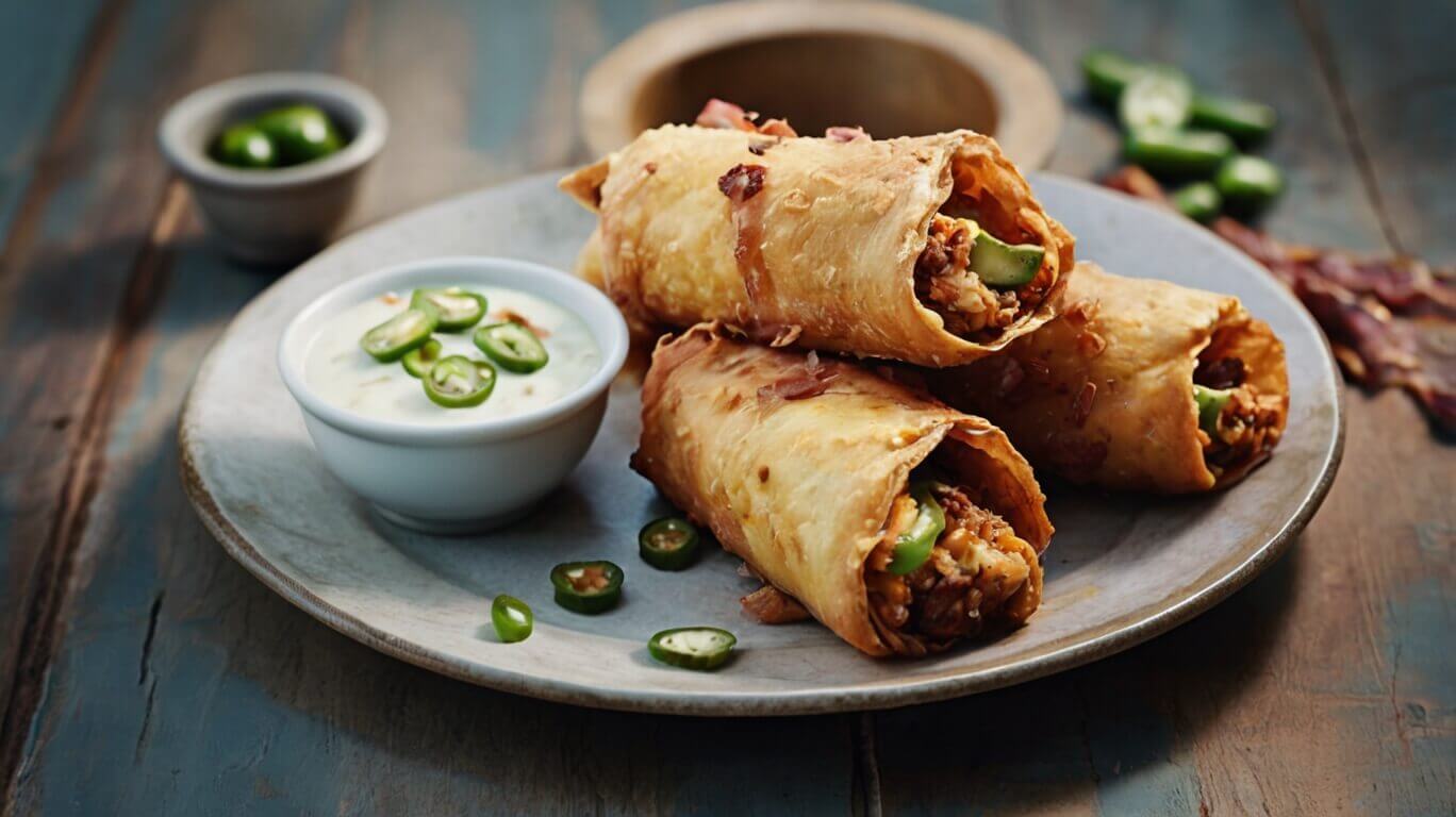Bacon Jalapeno Popper Eggrolls Recipe