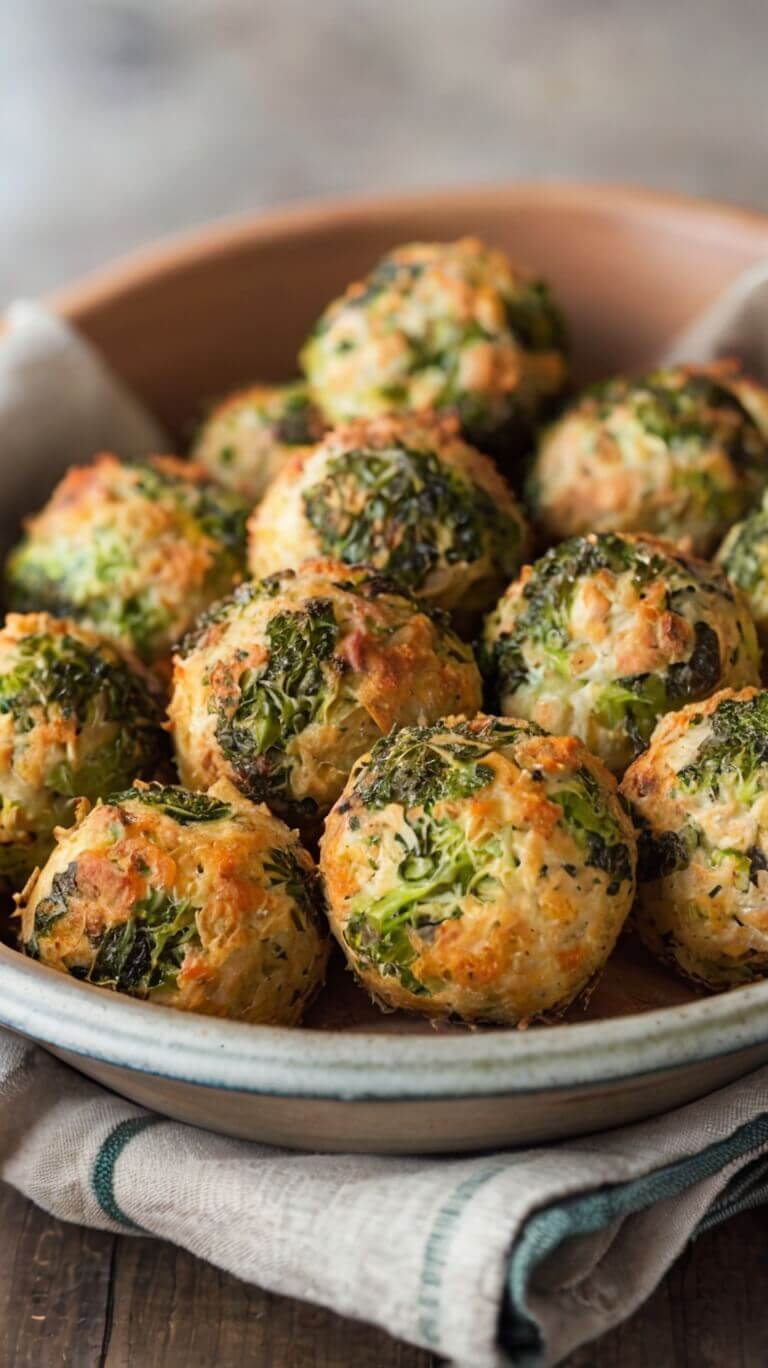 Baked Broccoli Cheese Balls