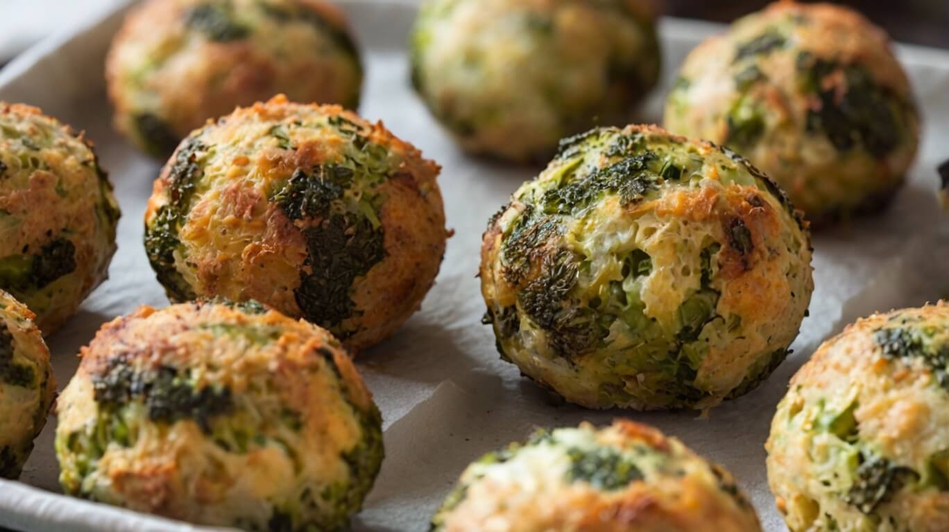Baked Broccoli Cheese Balls Recipe