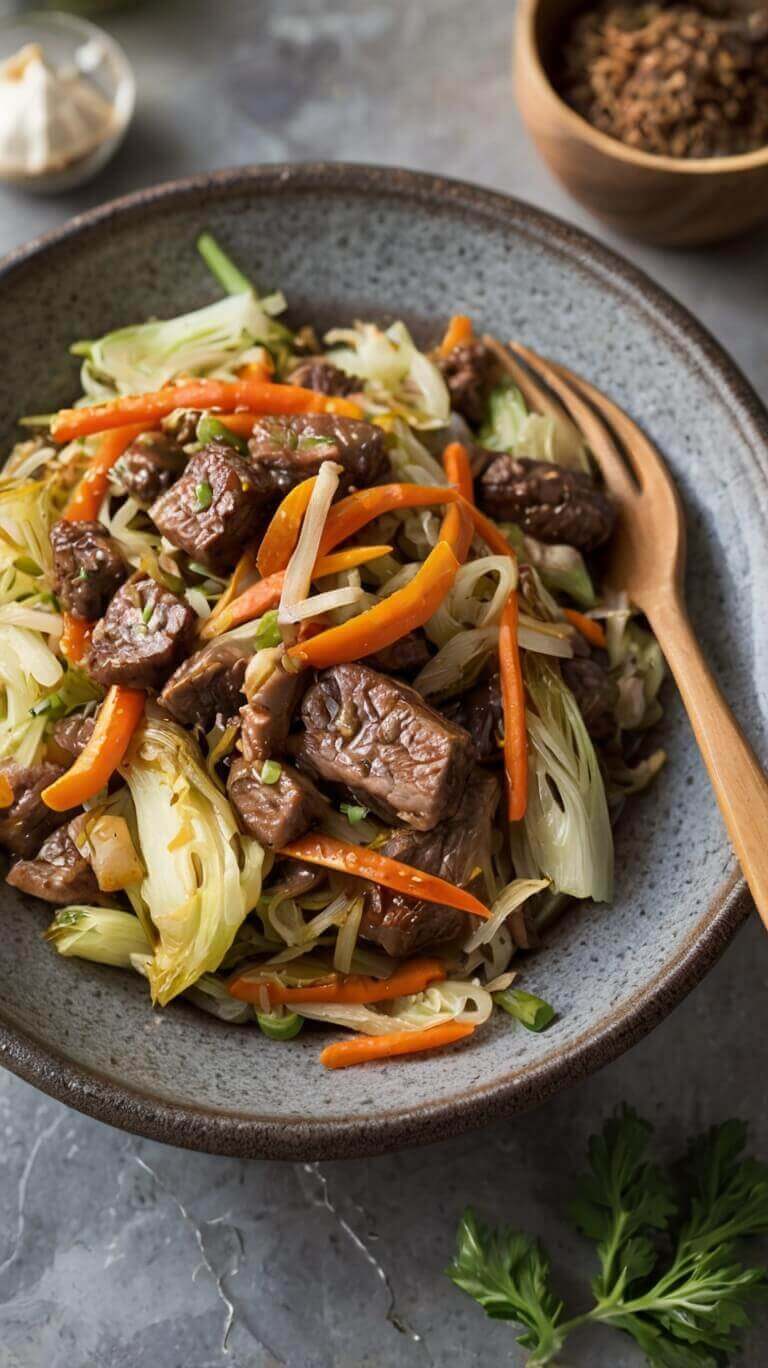 Beef and Cabbage Stir Fry