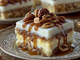 Butter Pecan Praline Poke Cake Recipe 