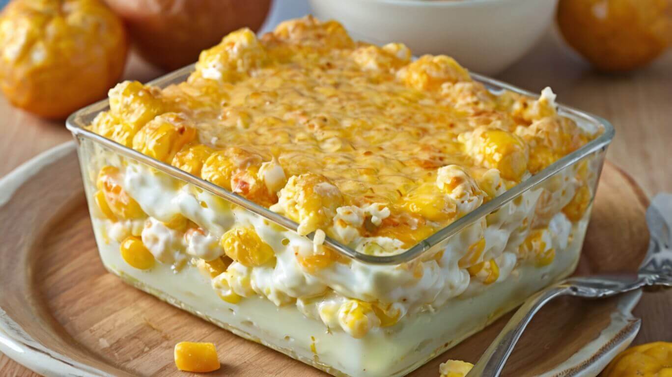 Cheesy Cream Cheese Corn Casserole Recipe