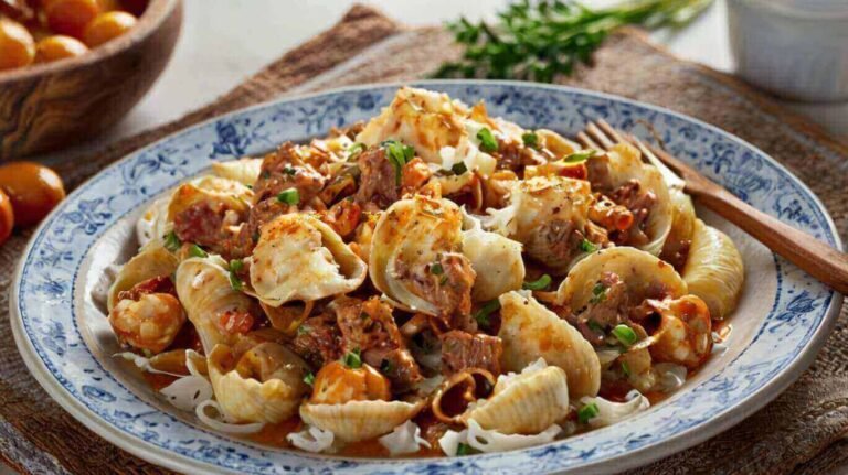Creamy Beef and Shells Recipe