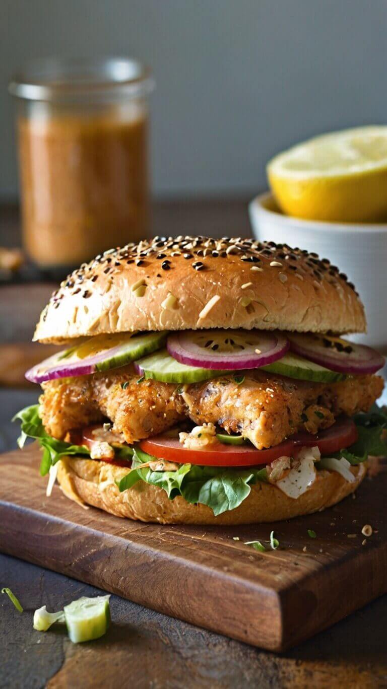 Crispy Lemon Pepper Chicken Sandwich