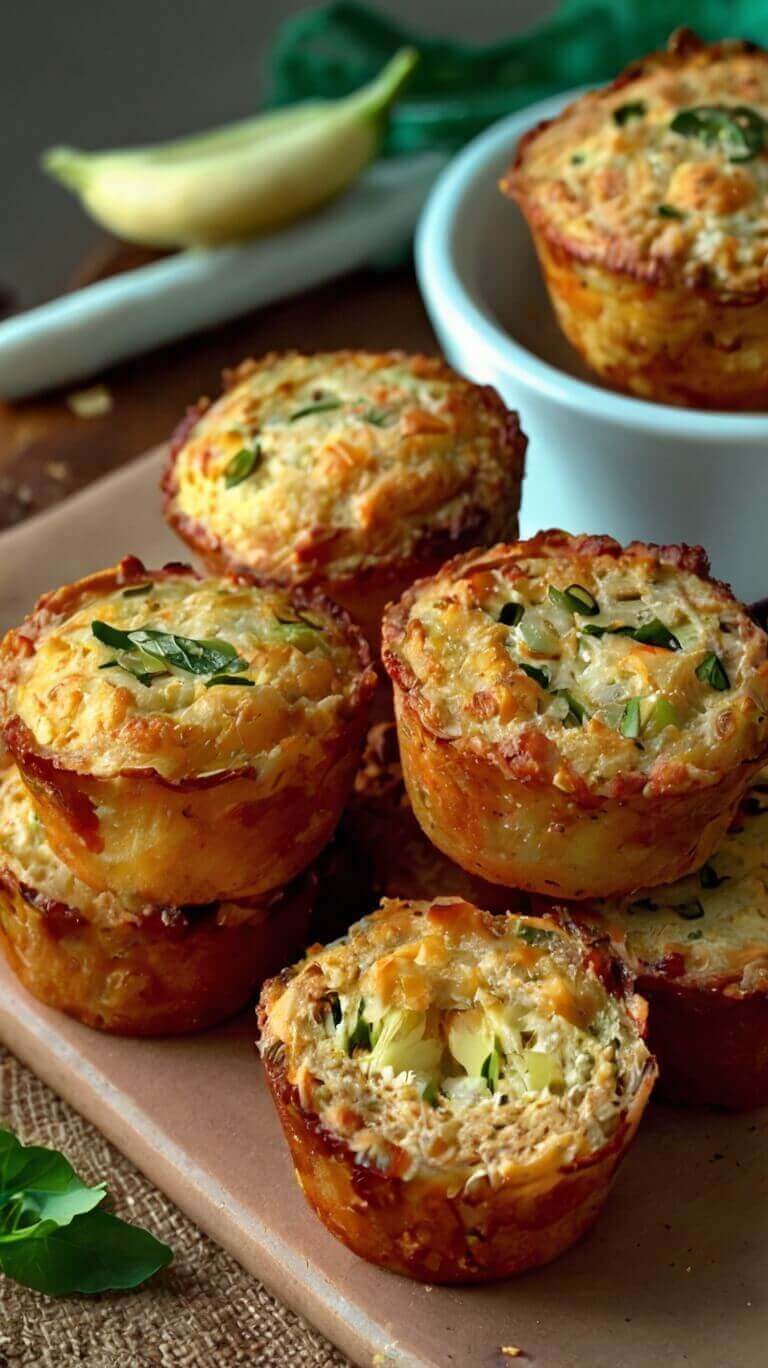 Crispy Zucchini Potato Muffins