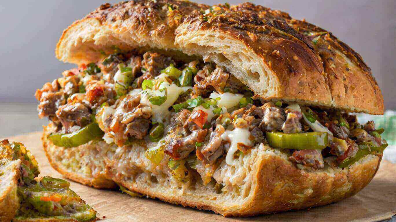 French Garlic Philly Cheesesteak Bread Recipe