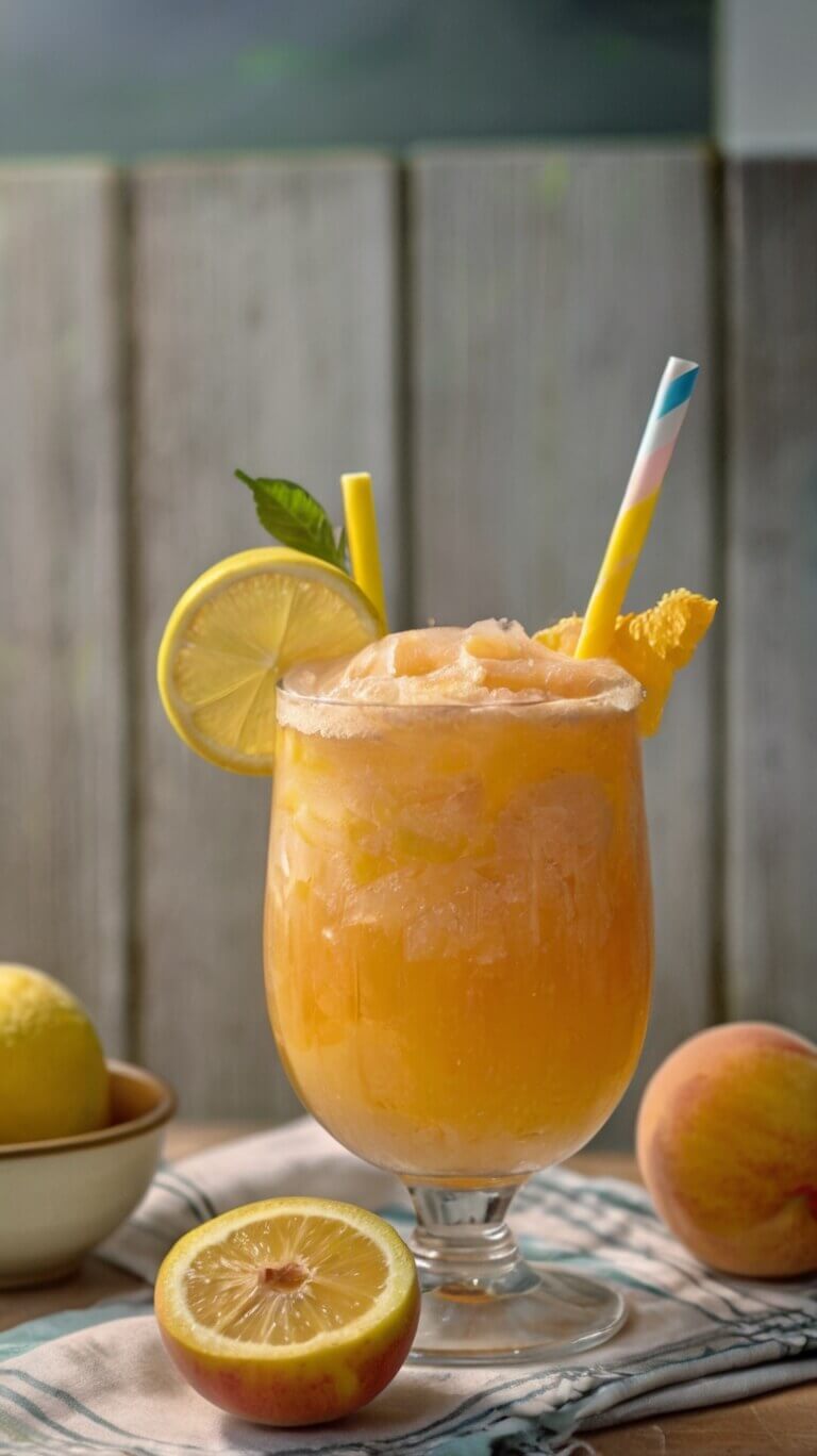Frozen Peach Lemonade 