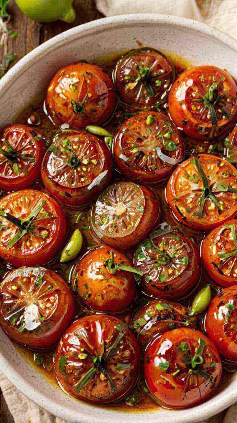 Garlic Marinated Tomatoes 