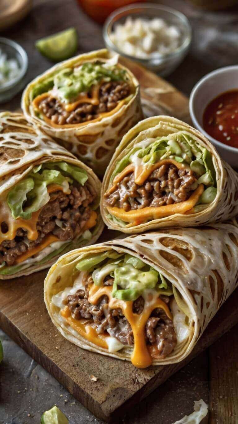 Homemade Big Mac Wraps With Special Sauce