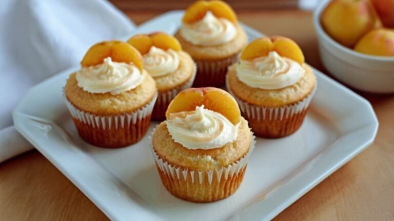 Honey Peach Cream Cheese Cupcakes Recipe