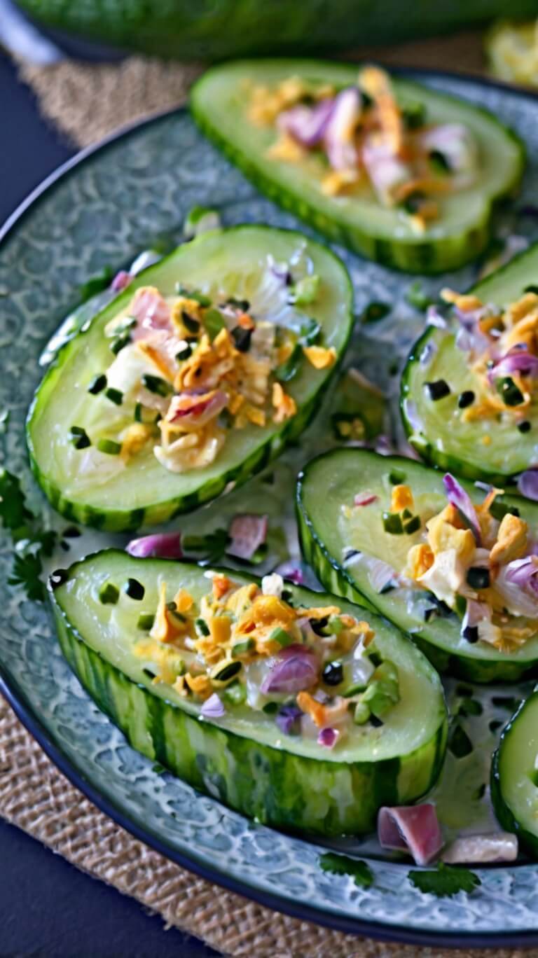Jalapeno Popper Cucumber Salad 
