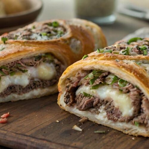 Mozzarella Cheese Steak Stromboli Recipe