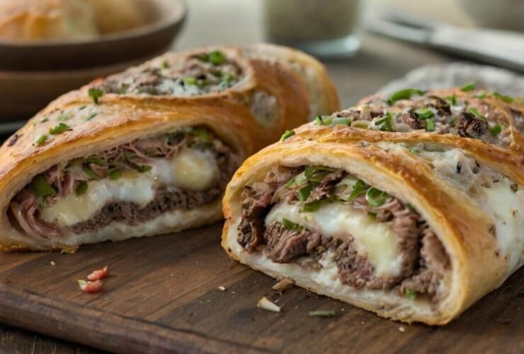 Mozzarella Cheese Steak Stromboli Recipe