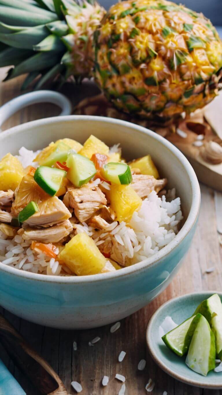 Pineapple And Chicken With Jasmine Rice