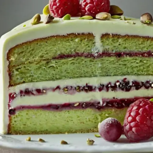 Pistachio Raspberry Dream Cake Recipe